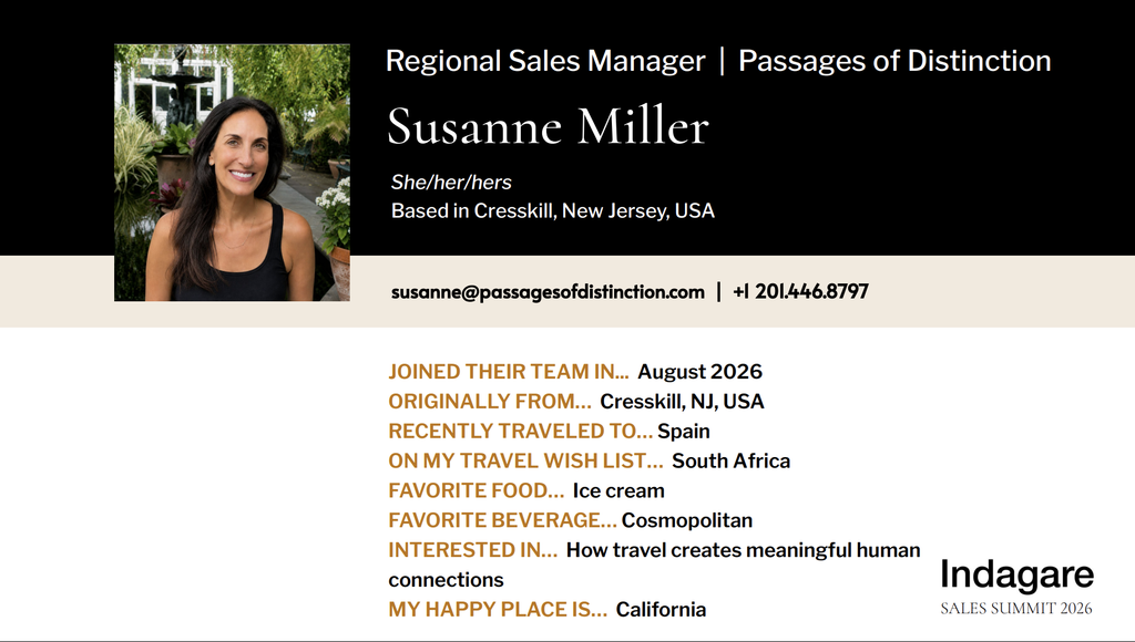 Indagare Summit 2026: Susanne Miller, Passages of Distinction